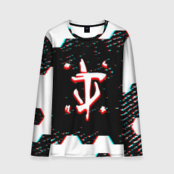 Лонгслив мужской Doom hexagon glitch color, цвет: 3D-принт