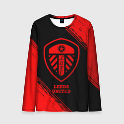 Лонгслив мужской Leeds United - red gradient, цвет: 3D-принт