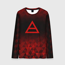 Лонгслив мужской Thirty Seconds to Mars red poly, цвет: 3D-принт