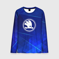 Мужской лонгслив Skoda blue poly