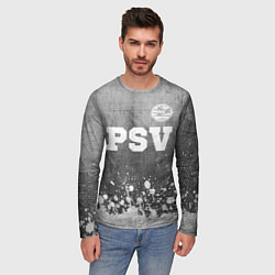 Лонгслив мужской PSV - grey gradient посередине, цвет: 3D-принт — фото 2
