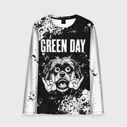 Мужской лонгслив Green Day рок пес