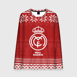 Мужской лонгслив Новогодний Real Madrid
