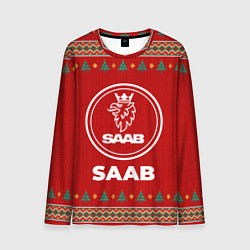 Лонгслив мужской Saab new year, цвет: 3D-принт