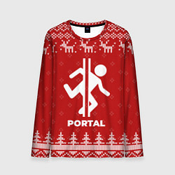 Мужской лонгслив Новогодний Portal с оленями