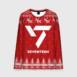 Мужской лонгслив Новогодний Seventeen с оленями