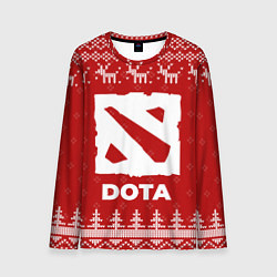 Мужской лонгслив Новогодний Dota с оленями