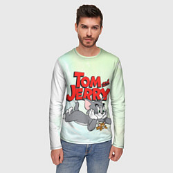 Лонгслив мужской Том и Джерри, цвет: 3D-принт — фото 2
