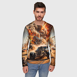 Лонгслив мужской Mad Max - explosion cars, цвет: 3D-принт — фото 2