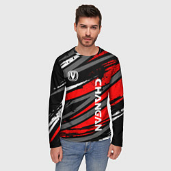 Лонгслив мужской Changan - Red sport, цвет: 3D-принт — фото 2