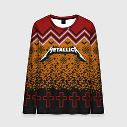 Лонгслив мужской Metallica christmas ugly sweater, цвет: 3D-принт