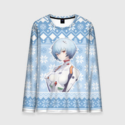 Мужской лонгслив Rei christmas sweater Evangelion