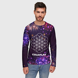 Лонгслив мужской Праздничный Coldplay, цвет: 3D-принт — фото 2