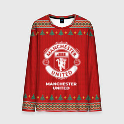 Лонгслив мужской Manchester United new year, цвет: 3D-принт