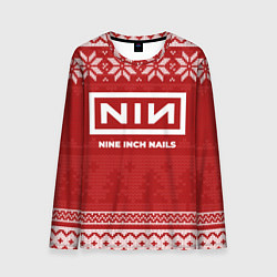 Мужской лонгслив Новогодний Nine Inch Nails