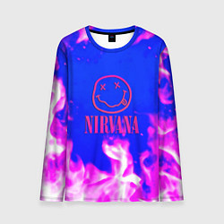 Мужской лонгслив Nirvana neon flame