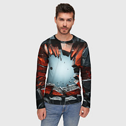Лонгслив мужской Разбитые плиты из стекла, цвет: 3D-принт — фото 2