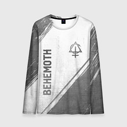 Лонгслив мужской Behemoth - white gradient вертикально, цвет: 3D-принт