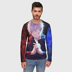 Лонгслив мужской Аниме - магическая битва, цвет: 3D-принт — фото 2