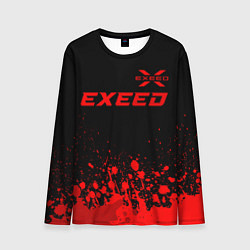 Мужской лонгслив Exeed - red gradient посередине