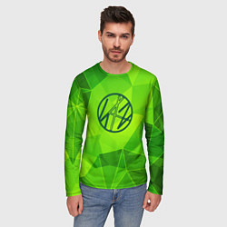 Лонгслив мужской Stray Kids green poly, цвет: 3D-принт — фото 2