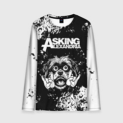 Мужской лонгслив Asking Alexandria рок пес