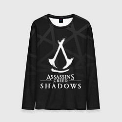 Лонгслив мужской Assassins creed shadows - монохромный, цвет: 3D-принт