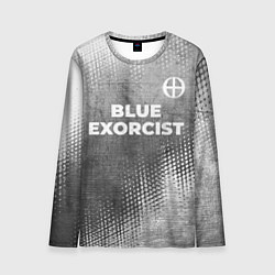 Мужской лонгслив Blue Exorcist - grey gradient посередине