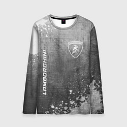Лонгслив мужской Lamborghini - grey gradient вертикально, цвет: 3D-принт