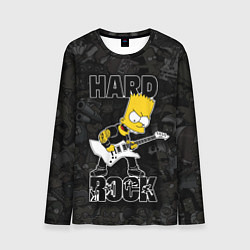 Лонгслив мужской Hard Rock барт симпсон, цвет: 3D-принт