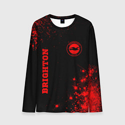 Лонгслив мужской Brighton - red gradient вертикально, цвет: 3D-принт