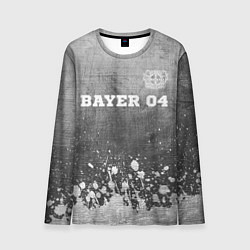 Мужской лонгслив Bayer 04 - grey gradient посередине