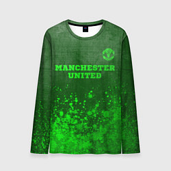 Мужской лонгслив Manchester United - green gradient посередине