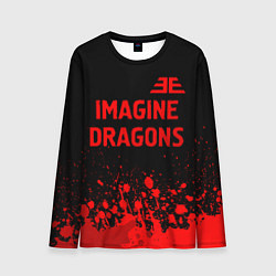 Мужской лонгслив Imagine Dragons - red gradient посередине