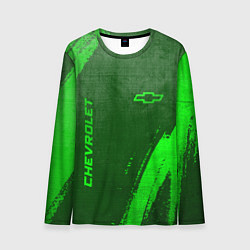 Лонгслив мужской Chevrolet - green gradient вертикально, цвет: 3D-принт