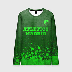 Лонгслив мужской Atletico Madrid - green gradient посередине, цвет: 3D-принт