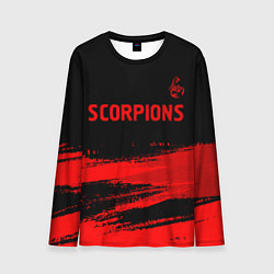 Лонгслив мужской Scorpions - red gradient посередине, цвет: 3D-принт