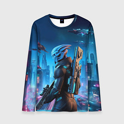 Лонгслив мужской Mass Effect - neon glow fantastic, цвет: 3D-принт