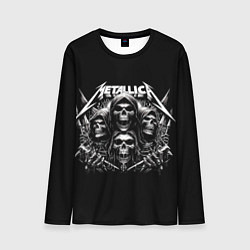 Лонгслив мужской Metallica - four skulls, цвет: 3D-принт