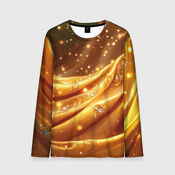 Мужской лонгслив Золотая ткань с блестками