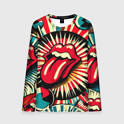 Мужской лонгслив Logo of the Rolling Stones - pop art