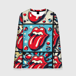 Мужской лонгслив Rolling Stones logo - pop art