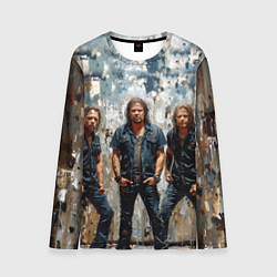 Мужской лонгслив Metallica масляной краской
