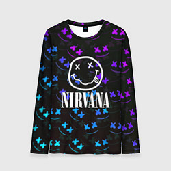 Мужской лонгслив Nirvana x marshmello neon