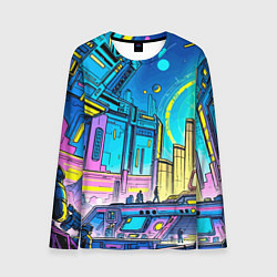 Мужской лонгслив Космический город