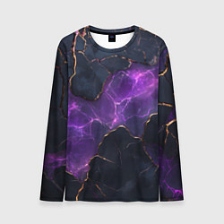 Мужской лонгслив Фиолетовый разлом с молниями