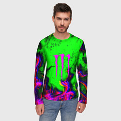 Лонгслив мужской Monster Energy flame, цвет: 3D-принт — фото 2