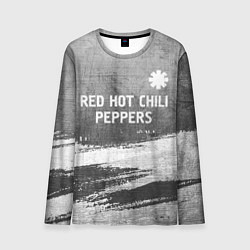 Мужской лонгслив Red Hot Chili Peppers - grey gradient посередине