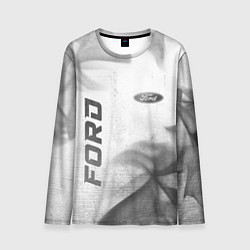 Лонгслив мужской Ford - white gradient вертикально, цвет: 3D-принт