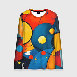 Мужской лонгслив Динамичный красочный паттерн